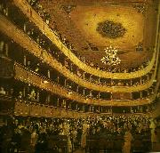 Gustav Klimt salongen, gamla burgtheater oil painting artist